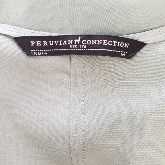 CT429 Peruvian Connection Green Silk Adjustable Tank M - Picture 2 of 3